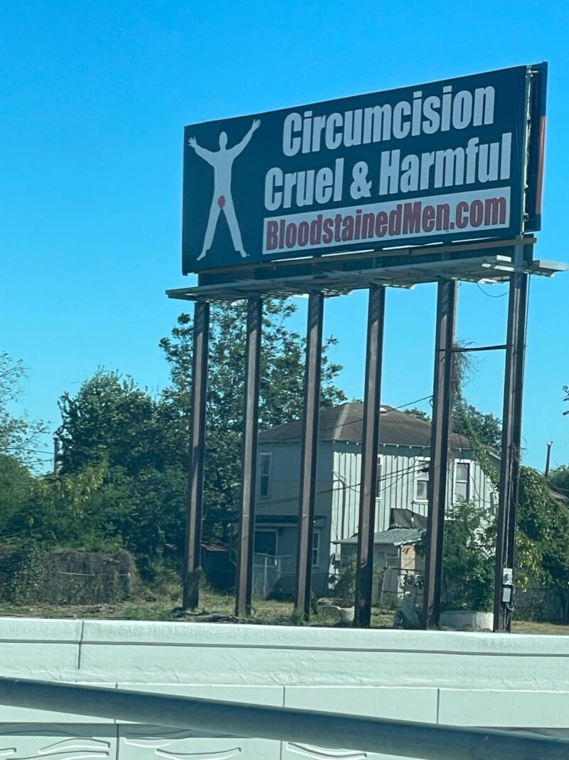 Corpus Christi Billboard – Circumcision: Cruel & Harmful